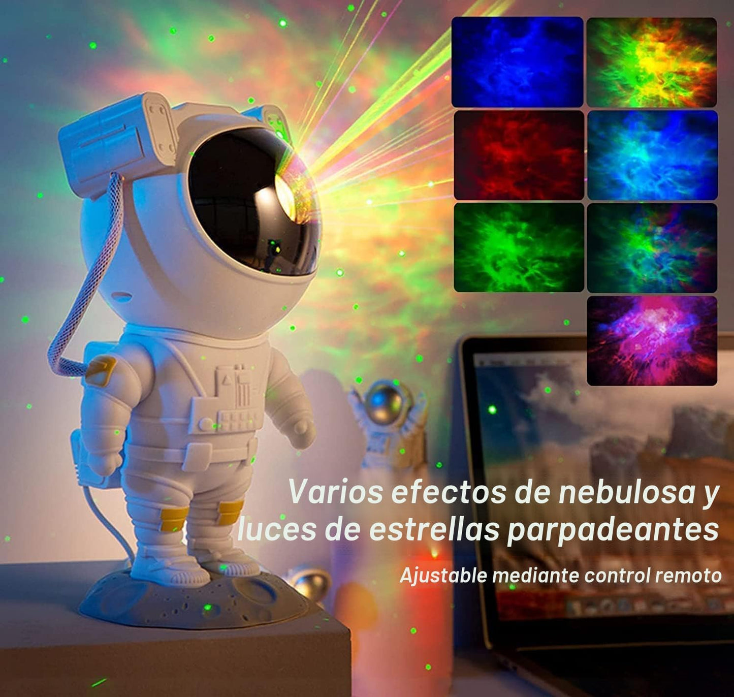 Proyector estrellas 8 efectos nebulosa para dormitorio niños