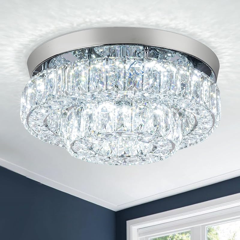 Lámpara Araña LED 12" 2 Niveles Montaje Ras Blanco