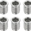 6 Tuercas M8x17mm Acero Inox 304 para Muebles