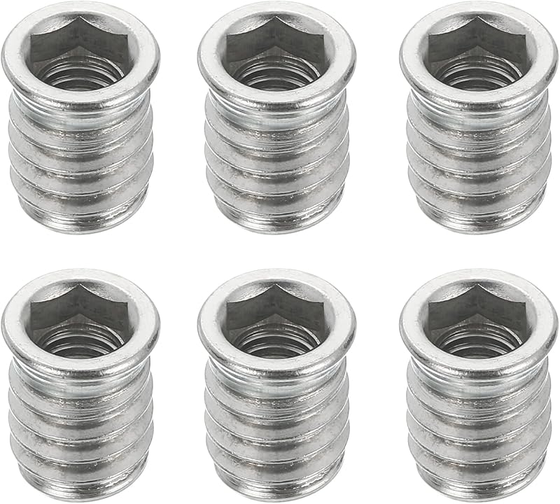 6 Tuercas M8x17mm Acero Inox 304 para Muebles