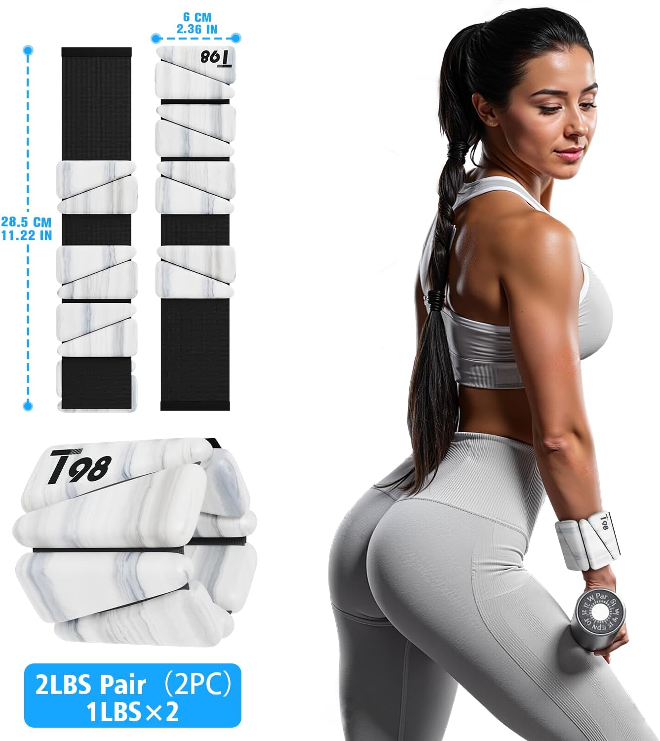Pulseras ajustables brazo pierna 1lb entrenamiento