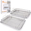 Cesta freidora aire acero inox 18.7x12.8" set 2