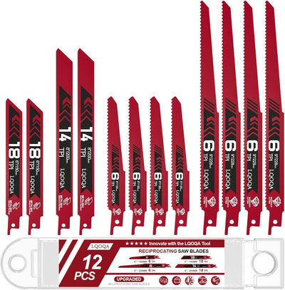 Juego 12 Pzas Hojas Sierra Recíproca 6-9pulg Madera Metal