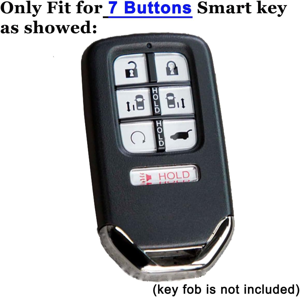 2 Pzas Funda silicona llave inteligente 7 botones Honda