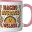 Taza Cerámica Fiesta Tacos Cinco De Mayo Rosa/Blanca