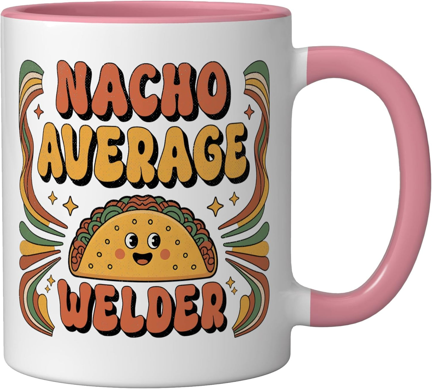 Taza Cerámica Fiesta Tacos Cinco De Mayo Rosa/Blanca