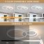 Lámpara araña LED 3 anillos acrílico 25.59pulg regulable