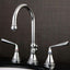 Grifo lavabo salvia plateada con ventana emergente