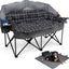 Silla campamento doble 2en1 plegable gris