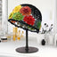 Gorro ganchillo flores elegante para compras al aire libre