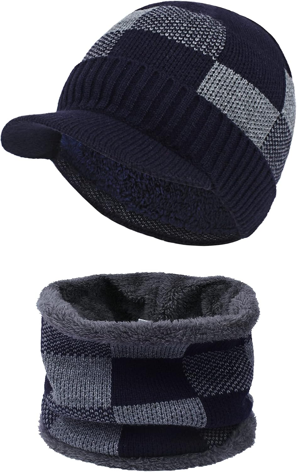 Bufanda invierno para hombre mujer forro polar calentador cuello
