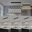 Luces colgantes isla cocina LED 5 luces oro negro cristal