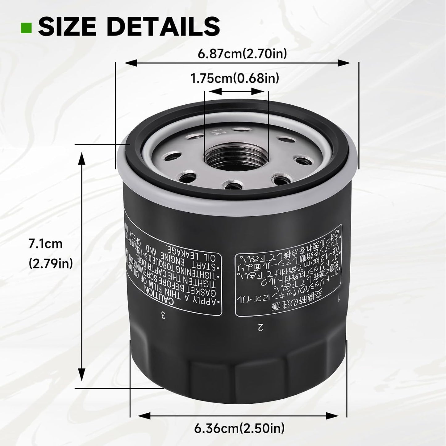 Filtro aceite comp Kawasaki FX850V pack 4