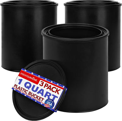 Cubo plástico 1qt pack 3 sello hermético resistente