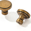 2 Pomas Latón Cepillado para Gabinetes 1-3/4pulg