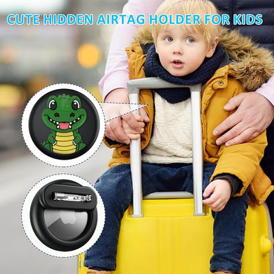 Fundas Airtag para niños con pin invisible 2 pzas rosa