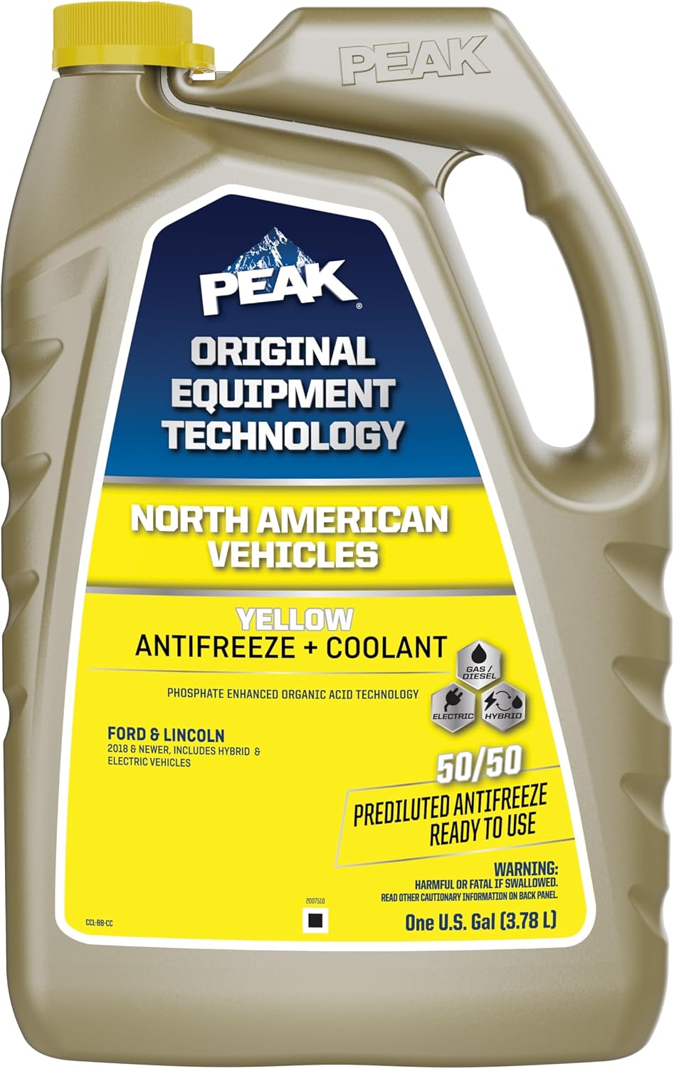 Anticongelante 50/50 Amarillo 3.7l para Vehículos