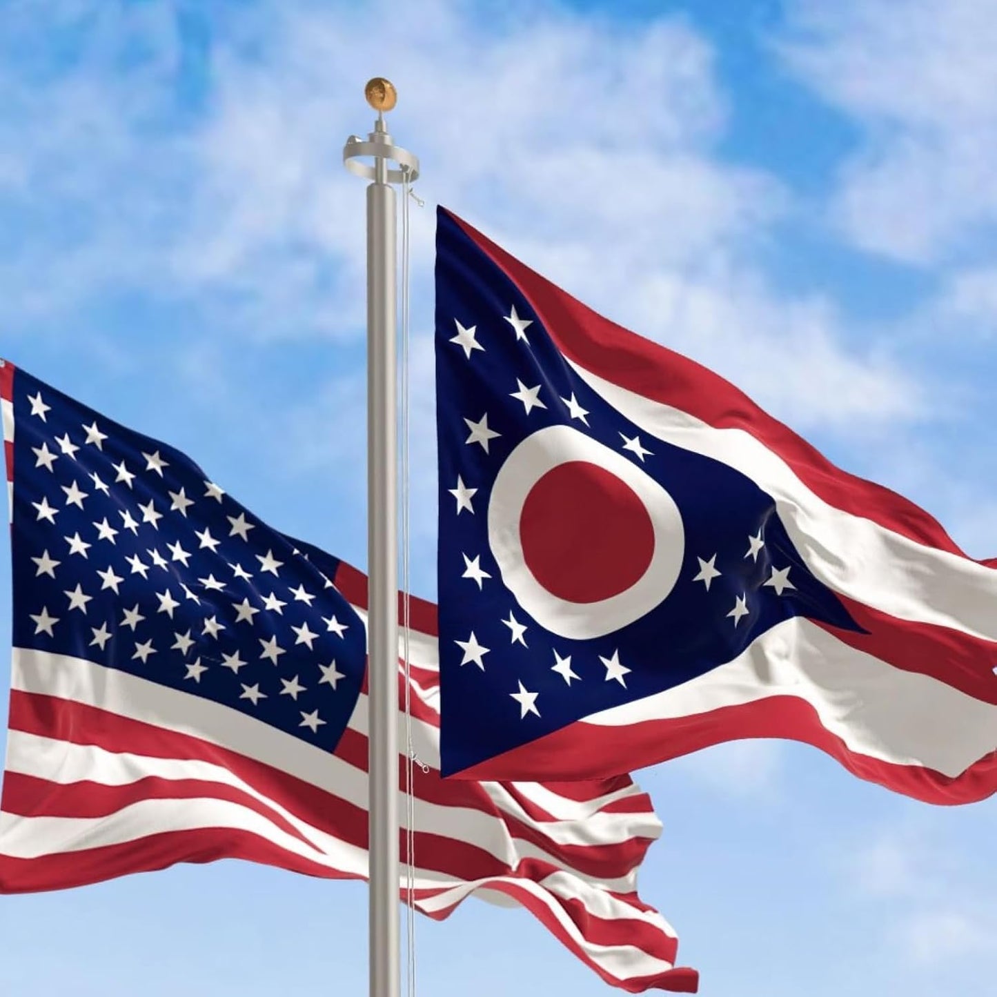 Bandera Ohio 4x6ft resistente con ojales latón