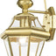 Farol pared exterior vidrio biselado transparente latón