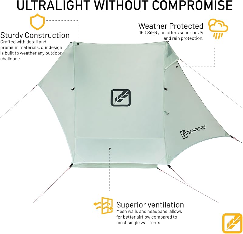 Tienda campaña ultraligera para mochileros impermeable
