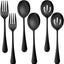 Set 6 cucharas acero inox color negro para servir