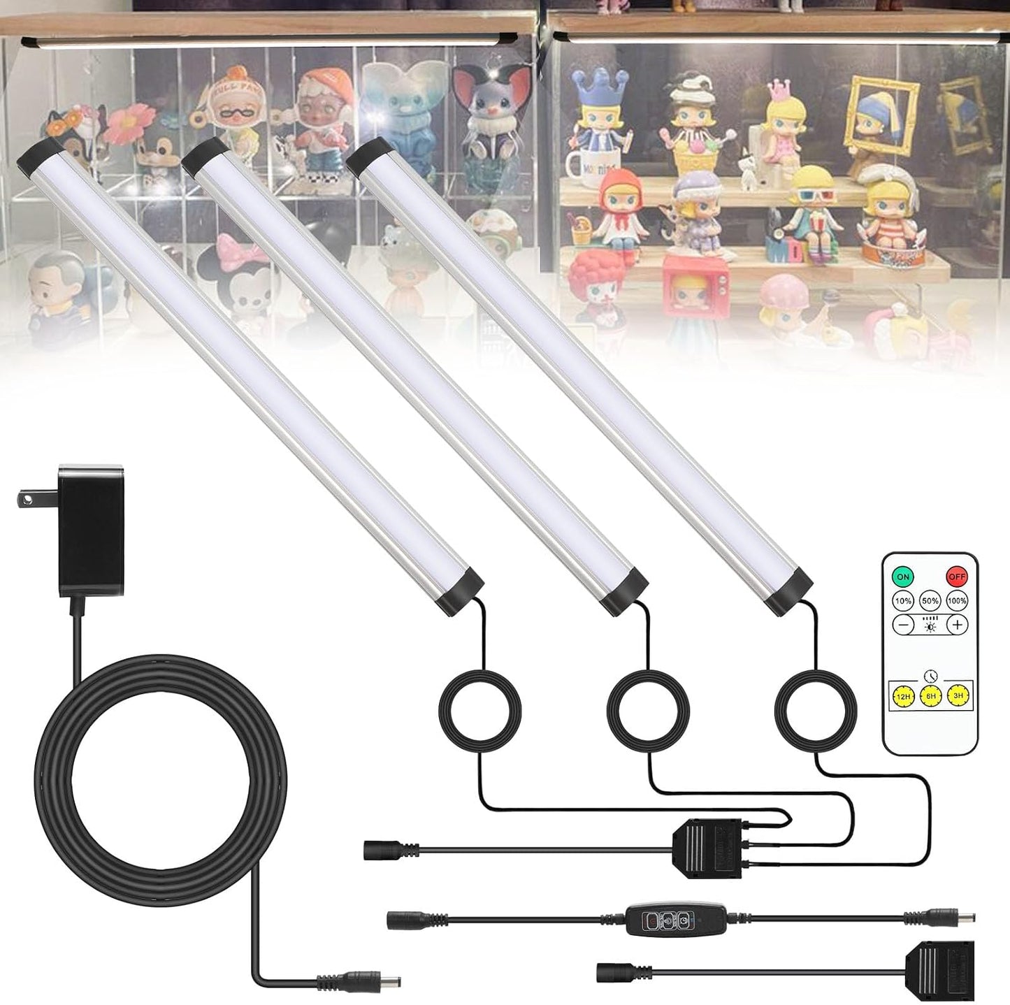 Tira luces LED enchufable 12pulg para cocina