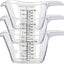 3 Pzas Taza Medidora Acrílica 2oz Transparente
