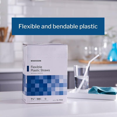 Pajitas plástico flexibles 7 3/4pulg 10000uds