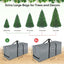 Bolsa árbol Navidad 9ft resistente cremalleras dobles gris