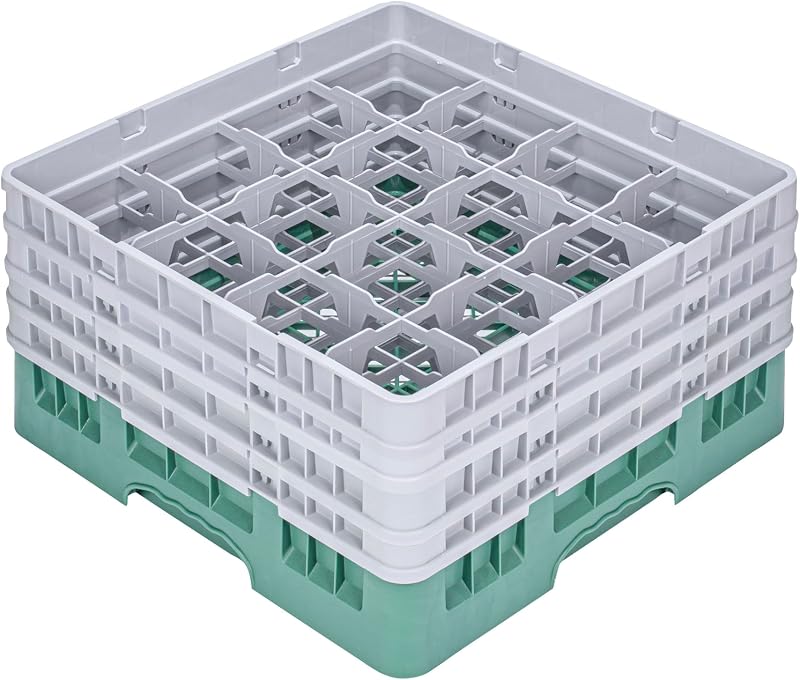 Estante cristal 16 compartimentos soporte vidrio verde