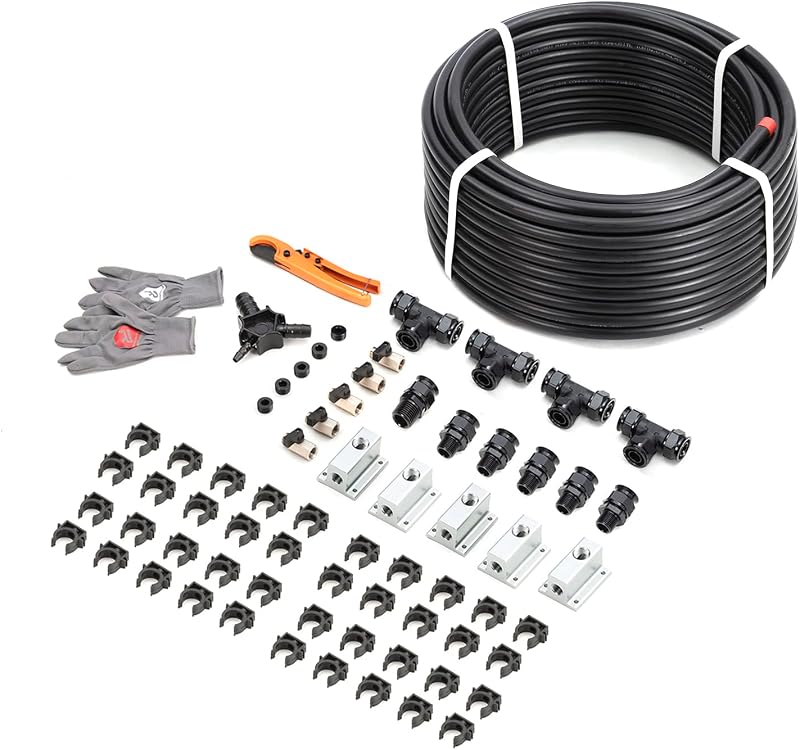 Kit manguera aire 3/4pulg x200ft aluminio HDPE