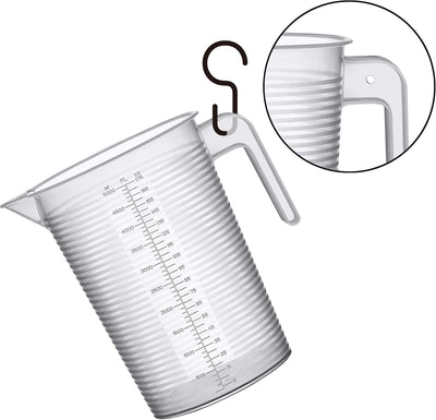 Jarra medidora plástico 128oz grado alimenticio 2 pzas