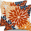 2 Pzas Fundas Cojín Poliéster 18x18" Exterior Floral