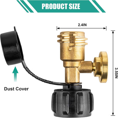 2 Medidores Propano con Detector Fugas 5-40lb Universal QCC1