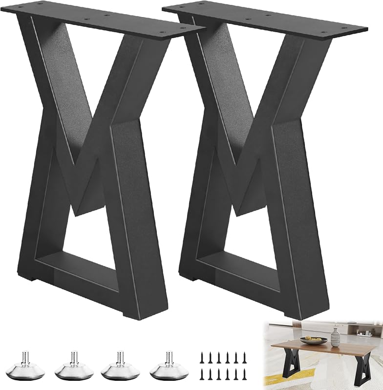 Patas mesa centro metal 16" forma diamante 2pzas
