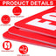 Letrero patio doble cara 12x16" color rojo 3 Uds