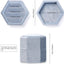 Caja terciopelo anillos vintage 3 ranuras azul