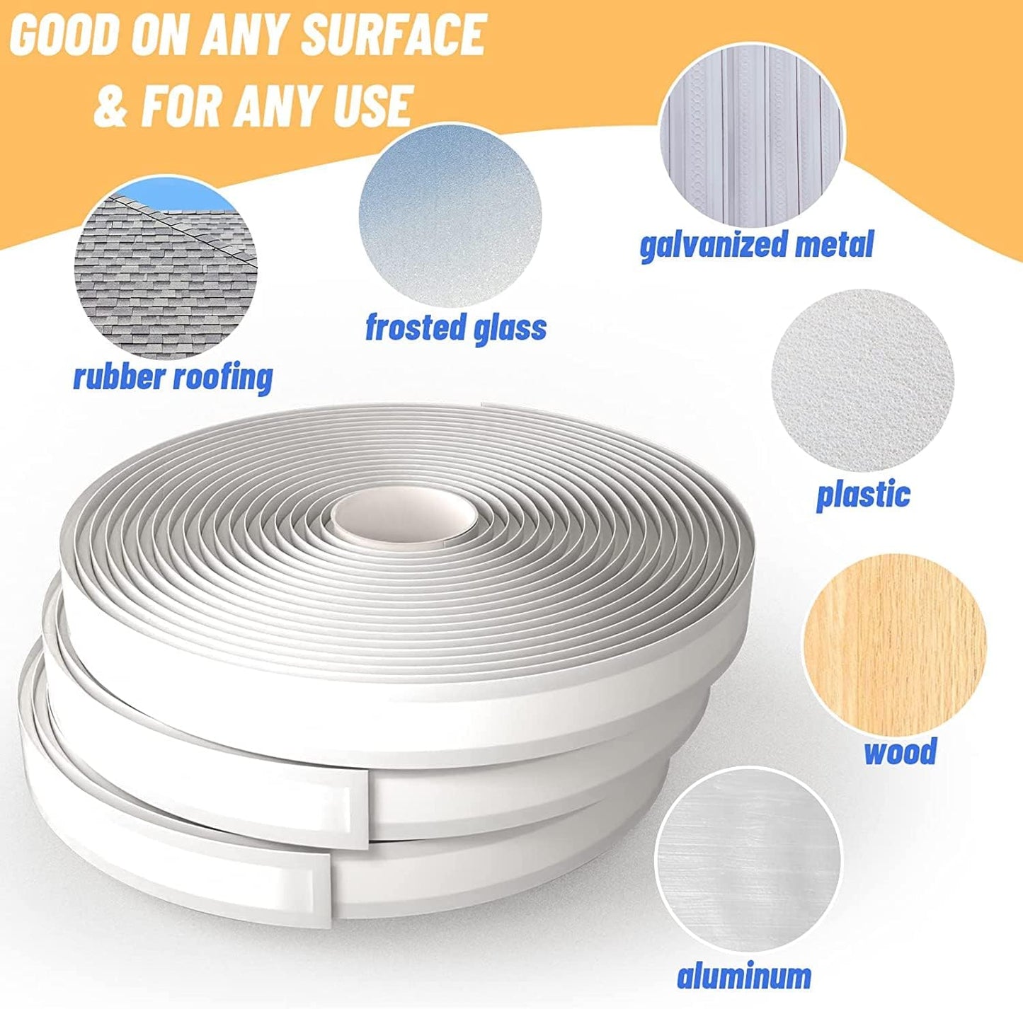 Cinta butilo gris 1" x30ft set4 sellado ventanas