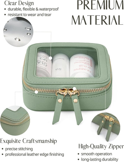 Bolsa maquillaje transparente con cremallera viaje