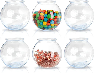 6 Pzas Cuencos Plástico Sin BPA 16oz para Bebidas y Decoración