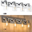 Lámpara baño 4 luces cromadas modernas sobre espejo