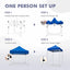 Tienda campaña desplegable 5x5 toldo playa azul con bolsa