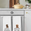 Set 2 toallas cocina gofre perro salchicha absorbentes