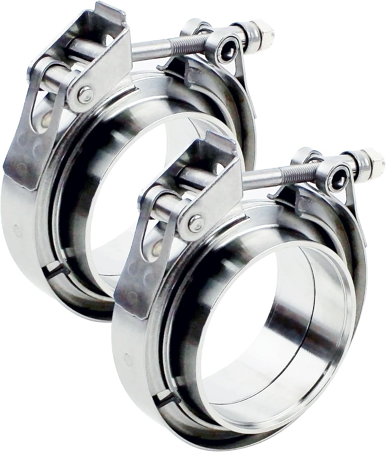 Abrazadera V 3.5" acero inox para escape automotriz