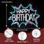 Letrero neón USB feliz cumpleaños 16.7x12.8"
