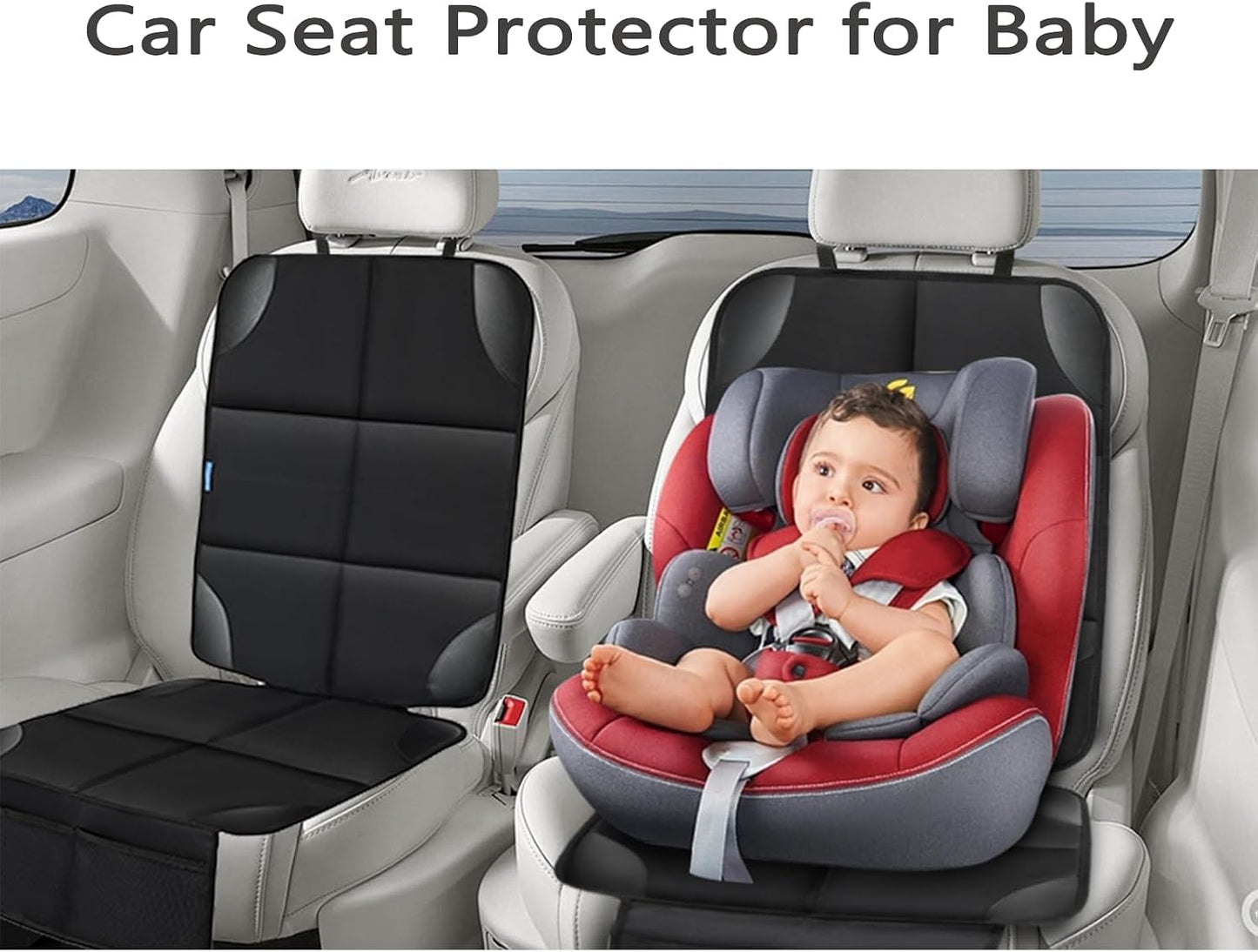 Protector asiento bebé 2uds acolchado malla
