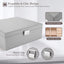 Estuche cuero joyas 2 capas con almohadilla remov. gris