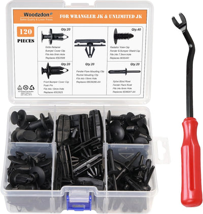 121 Clips Guardabarros Jeep Wrangler JK 2007-AA