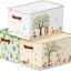 3 Pzas Cesta Almacenamiento Animales Bosque Plegable
