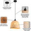 Lámpara colgante bambú ratán 11pulg pack 3 luces sala cocina